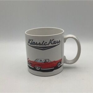 Klassic‎ Kars Thunderbird Red Car Coffee Mug Classic Cars Collector Cup